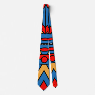 african tribal warrior neck tie