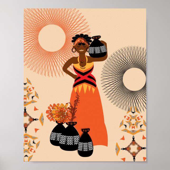 African Tribal Woman Print (Front)