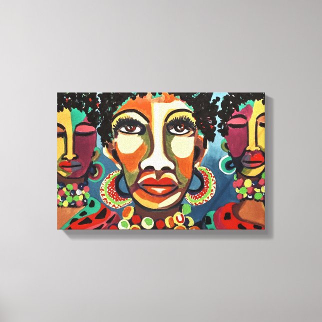 African Tribal Women Canvas Print (Front)