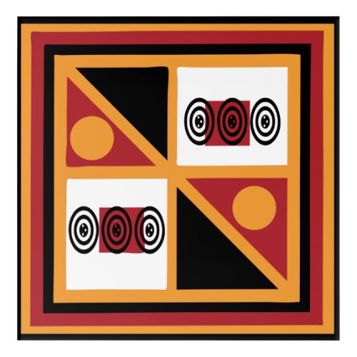 African tribe ornate pattern acrylic print