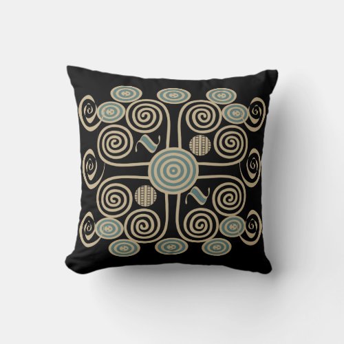 african tribe ornate throw pillow