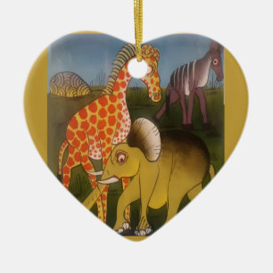 African Trio Art Print Ceramic Ornament