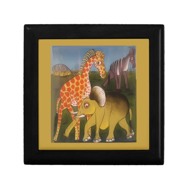 African Trio Art Print Keepsake Box (Front)