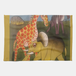 African Trio Art Print Kitchen Towel