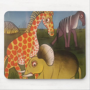 African Trio Art Print Mouse Pad