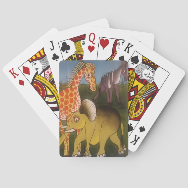 African Trio Art Print Poker Cards (Back)