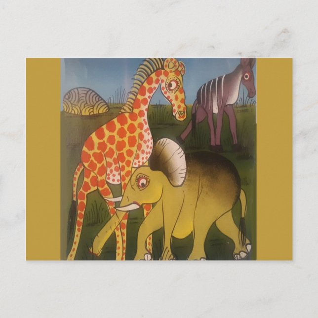 African Trio Art Print Postcard (Front)