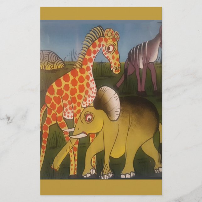 African Trio Art Print Stationery (Front)