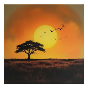 African Twilight Poster