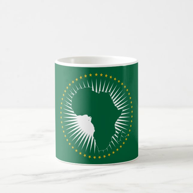 African Union Flag (Africa) (Panafrica) Coffee Mug (Center)