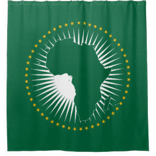 African Union Flag (Africa) (Panafrica) Shower Curtain