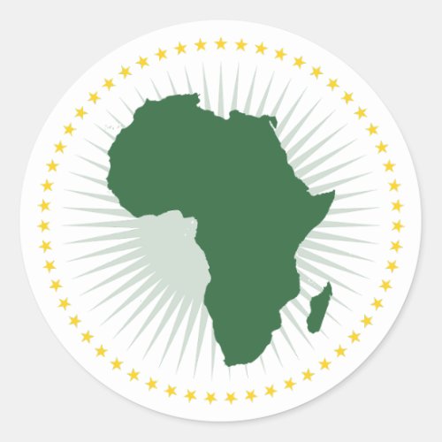 African Union Flag Classic Round Sticker