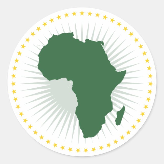African Union Flag Classic Round Sticker (Front)
