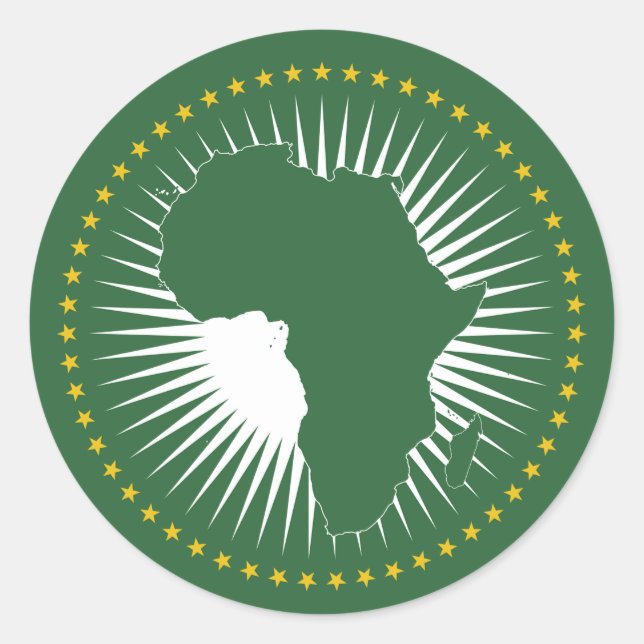 African Union Symbol Classic Round Sticker (Front)