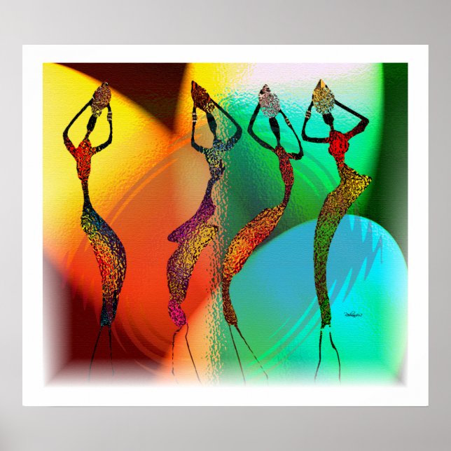 African Vase Confetti  Celebration Poster (Front)