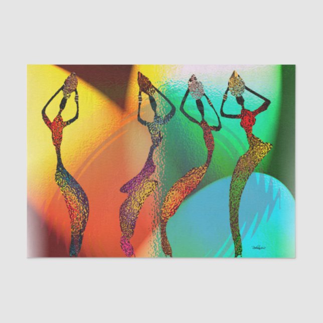 African Vase Confetti Celebration Tissue Paper (Front)