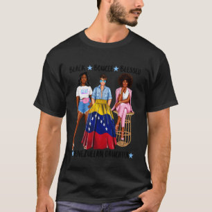 African Venezuelan Daughter Womens Flag Of Venezue T-Shirt