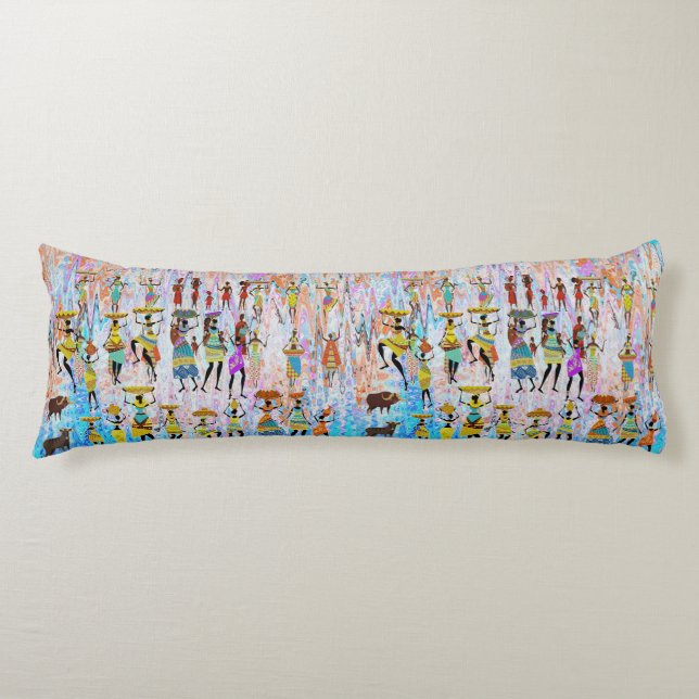 African Village Body Pillow (Front)