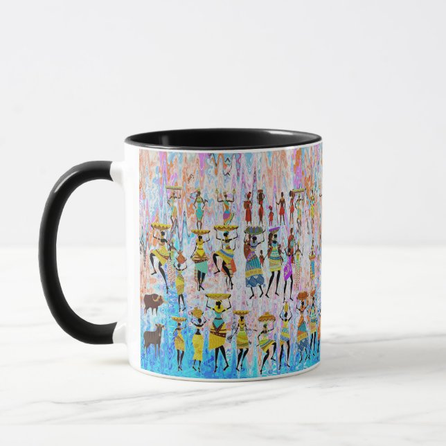 African Village Mug (Left)