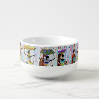 African Village Soup Mug