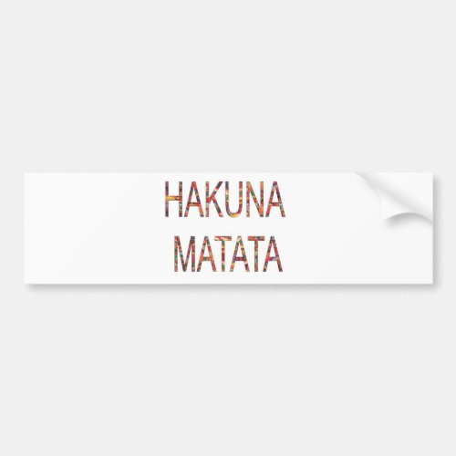 African Vintage Colors Hakuna Matata Bumper Sticker