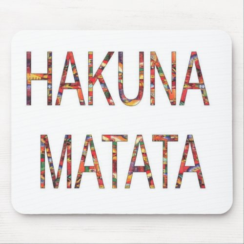 African Vintage Colors Hakuna Matata Mouse Pad