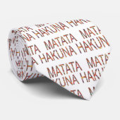 African Vintage Colors Hakuna Matata Tie (Rolled)