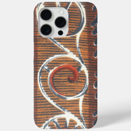 African Vintage Traditional Colors Motif Design iPhone 15 Pro Max Case