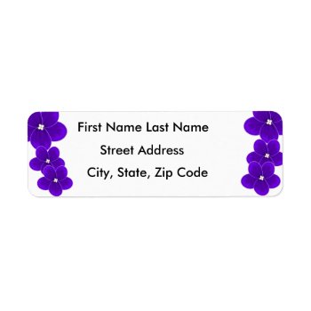 African Violet Address Labels by CDEANDESIGNS at Zazzle