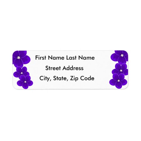 African Violet Address Labels