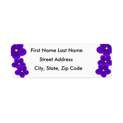 African Violet Address Labels
