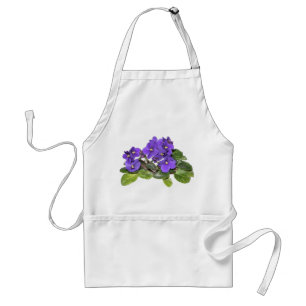 African violet adult apron