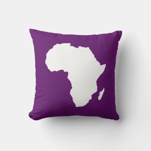 African Violet Audacious Africa Throw Pillow