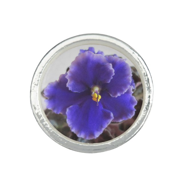 African Violet Blooming Ring (Front)