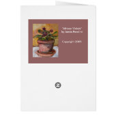African Violet card (Back)