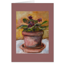 African Violet card