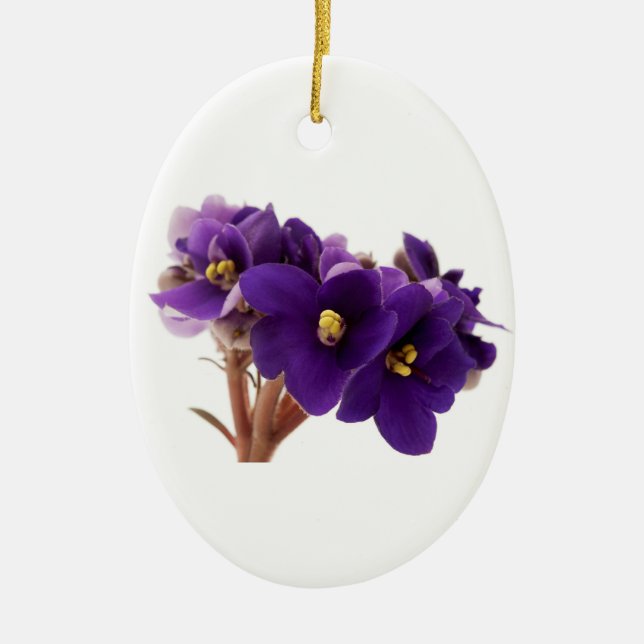 African violet ceramic ornament (Front)