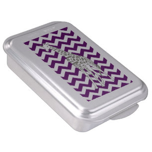 African Violet Chevron with Pop Art Giraffe Cake Pan