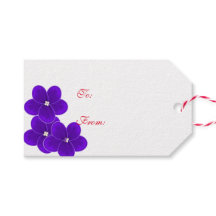African Violet Christmas Gift Tag