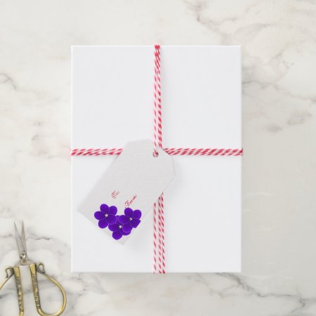 African Violet Christmas Gift Tag