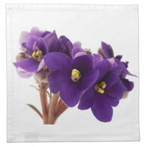 African violet cloth napkin