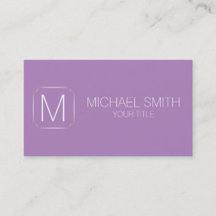 African violet color background business card
