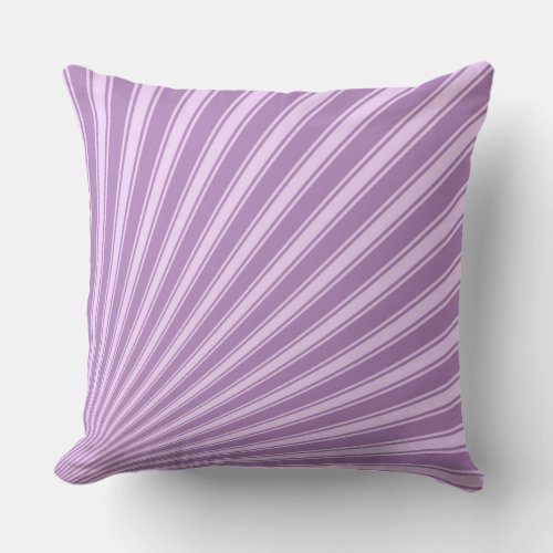 African violet Color Stripe Funky Pattern Throw Pillow