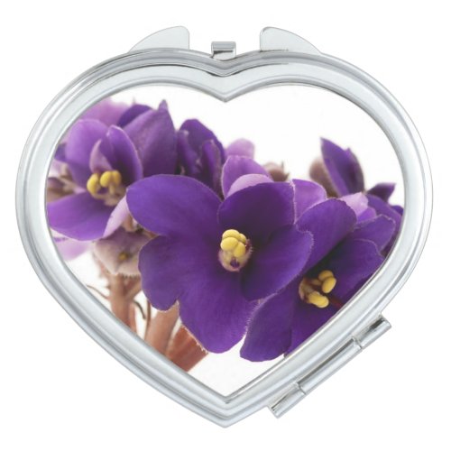 African violet compact mirror