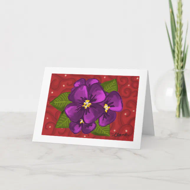 African Violet Dance - Frameable Card | Zazzle