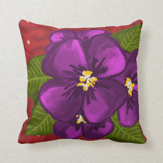 African Violet Dance Throw Pillow