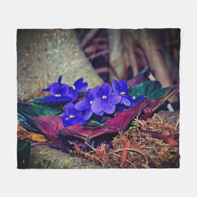 African Violet  Fleece Blanket (Front (Horizontal))