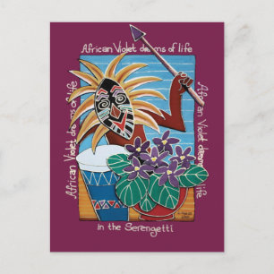 African Violet in Serengetti Postcard