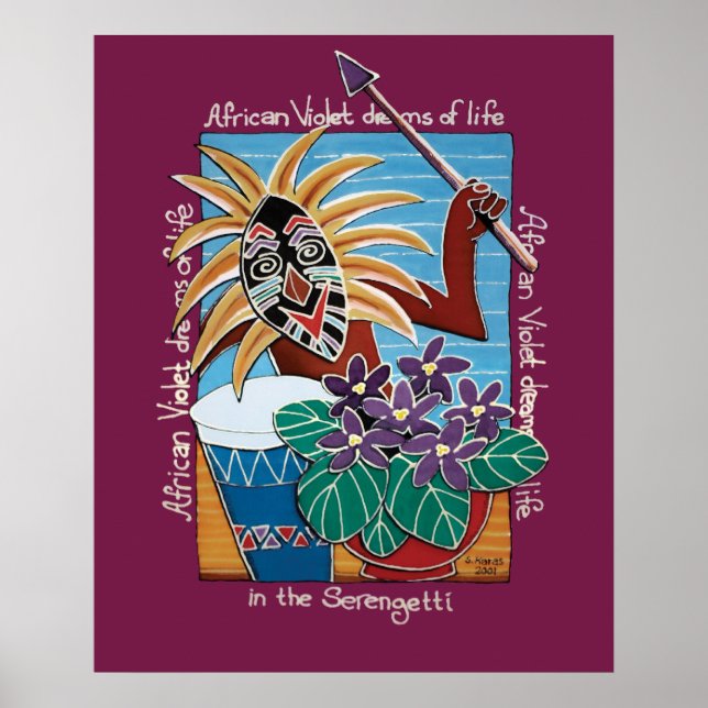 African Violet in Serengetti Poster (Front)