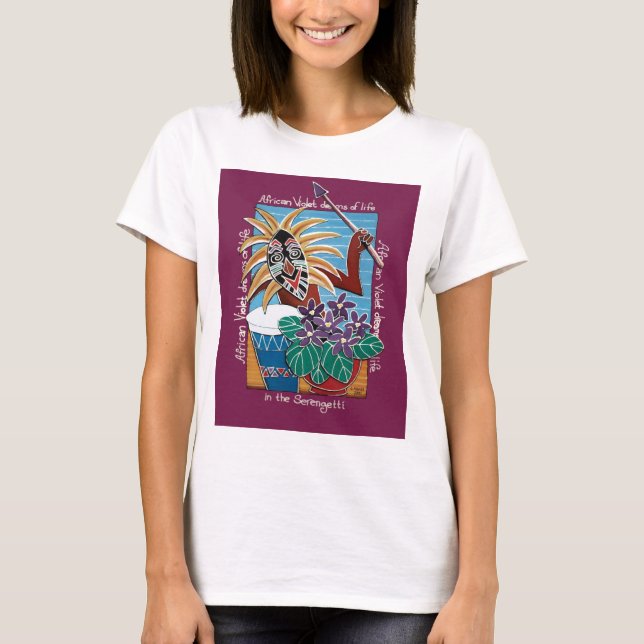 African Violet in Serengetti T-Shirt (Front)